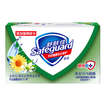 舒肤佳（HWM）香皂抑菌温和保湿沐浴皂肥皂家庭装 金银花自然爽洁100g