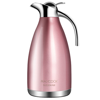 美厨（maxcook）保温壶 304不锈钢真空热开水壶保温瓶暖壶家用2L 粉红色MCH151