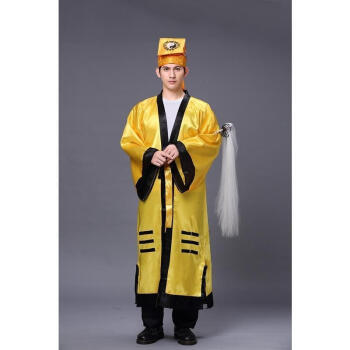 道士服装道教法器用品道服法衣道袍太极八卦衣八卦经衣黄林正英黄色