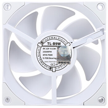 Thermalright(利民) TL-B9W 92MM 白色性能级风压扇 2500转速PWM  S-FDB V2轴承 三次元动平衡 Thermalright(利民) TL-B9W 92MM 白色性能级风压扇 2500转速PWM  S-FDB V2轴承 三次元动平衡
