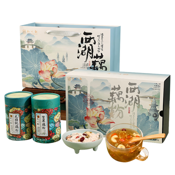 知味观藕粉礼盒送礼坚果无糖两口味杭州特产早餐冲饮送长辈礼品750g