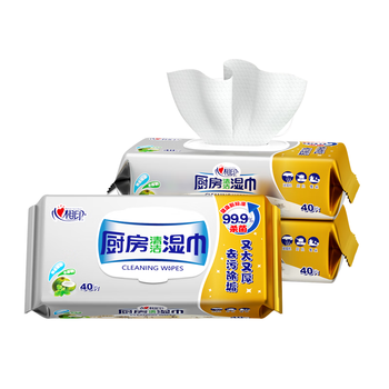 心相印【田栩宁推荐】厨房湿巾 40抽*3包 金装 强效去油污 新旧随机发