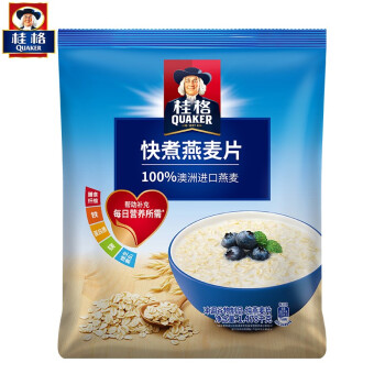 桂格 燕麦片即食麦片快煮燕麦片 冲调谷物饮品纯燕麦片【桂格快煮