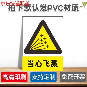 化学实验室标识牌当心灼伤玻璃碎渣当心飞溅安全警示牌标志贴提示牌