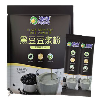 冰泉豆浆 无蔗糖添加黑豆豆浆粉  360g(30g*12小条)