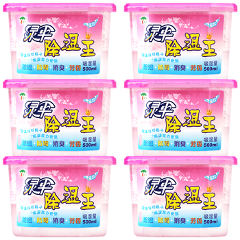 绿伞除湿王 除湿干燥剂 室内衣柜书架防潮防霉有效吸湿 500ml×6盒