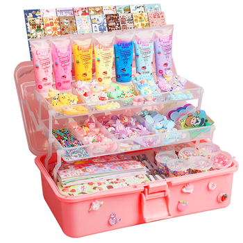 苏拉达（Surada）奶油胶套装 奶油胶咕卡咕卡盘咕卡套装奶油胶卡片不卡咕卡牌儿童diy礼物 3支50ML套装sd130