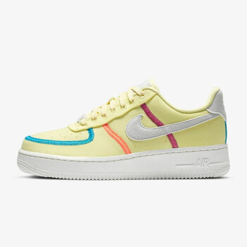 耐克nikeairforce107lx空军一号解构帆布鞋面女子低帮休闲板鞋淡黄ck