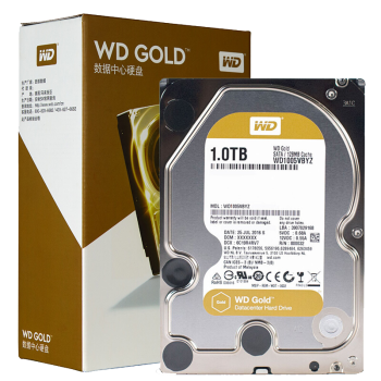 西部数据（WD）1TB 企业级机械硬盘 WD Gold 西数金盘 SATA 7200转128MB CMR垂直 服务器硬盘 3.5英寸WD1005VBYZ