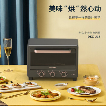 利仁（Liven）电烤箱多功能家用烤串专业烘焙易操作烘烤蛋糕面包台式小烤箱一体18L容量 DKX-J18