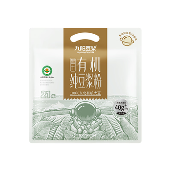 九阳豆浆有机纯豆浆粉21条*20g无糖添加豆浆早餐学生豆浆粉