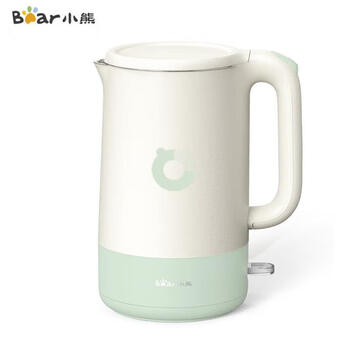 小熊（Bear）电热水壶 不锈钢内胆热水壶 ZDH-R17B3双层防烫烧水壶1.7L大容量 