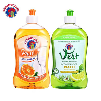 大公鸡管家厨房油污洗涤剂餐具清洁剂(香橙+柠檬)500ml *2