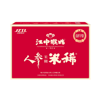 江中食疗猴头菇米稀人参米糊15天装450g营养早餐代餐麦片养气色健脾胃滋补