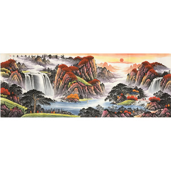 鸿运当头山水画风水画小六尺客厅办公室装饰画赵弘