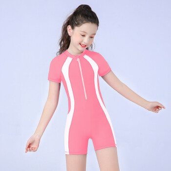 儿童泳衣女 女童2020新款洋气连体防晒中大童女童学生