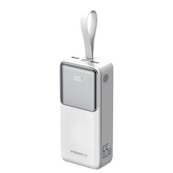 品胜【3C认证可上飞机】充电宝65W快充27000mAh移动电源适用苹果17promax/Air60W40W手机笔记本电脑白