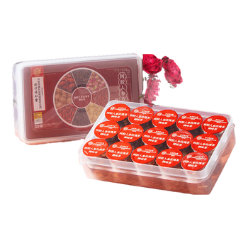 同仁堂阿胶人参玫瑰茶红枣枸杞桂圆补气血女滋补品养生茶三八节礼物450g