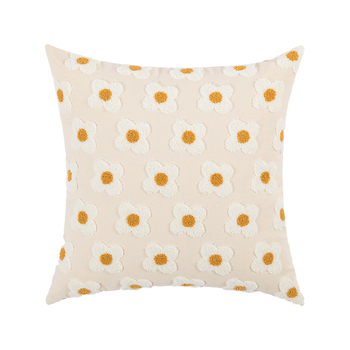 艾薇 沙发抱枕靠垫床上靠枕汽车腰靠办公室小雏菊花朵含抱枕套芯 花颜