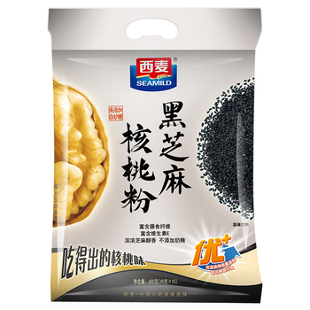 西麦黑芝麻核桃粉600g燕麦片黑芝麻糊冲饮谷物代餐粉营养早餐独立包装