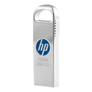 惠普(HP)128GB USB 3.2 Gen 1 U盘 x306w 金属高速u盘 读速新升级230MB/s 学习办公车载电脑大容量优盘