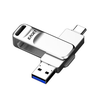 忆捷（EAGET） 手机U盘 Type-C USB3.0双接口 即插即用 高效存储 多系统兼容 手机电脑车载旋转优盘 CF20-256GB