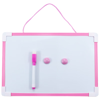 得印白板写字板小黑板家用桌面记事板可擦挂式儿童涂鸦学习画画教学磁性双面小白板留言板粉色2962