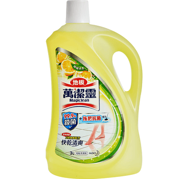 花王（KAO）地板清洁剂柠檬清香3L 原装进口木地板大理石地板净 瓷砖地板水
