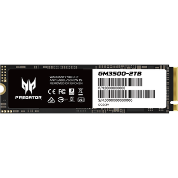 宏碁掠夺者（PREDATOR）2TB SSD固态硬盘 M.2接口(NVMe协议) GM3500系列｜NVMe PCIe3.0读速3500MB/s  AI电脑存储配件