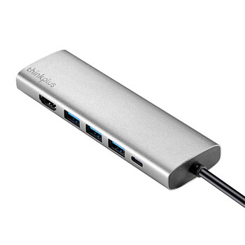 ThinkPad联想 Type-C扩展坞 USB分线器 RJ45千兆网口转接头 HDMI转换器 PD快充 苹果笔记本拓展坞LC06-R