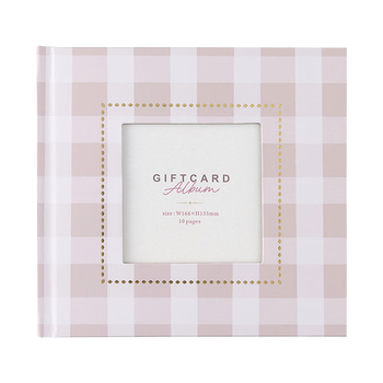 Nakabayashi仲林 相册本纪念册ins情侣DIY粘贴覆膜照片收纳自粘收纳册礼物照片书 格纹<单色系>A-SMBP-101-2