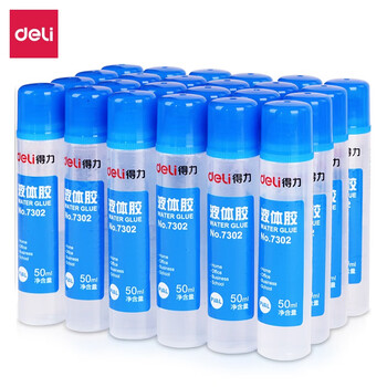 得力(deli)50ml高粘度液体胶7302  24支/盒（单位：盒）