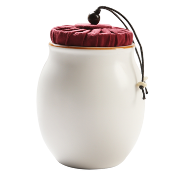 苏氏陶瓷（SUSHI CERAMICS）茶叶罐脂白简约密封罐陶瓷储物罐之茶具配件