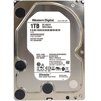 西部数据（WD）1TB 企业级机械硬盘DC HA210 SATA 7200转128MB CMR垂直 服务器硬盘 3.5英寸HUS722T1TALA604