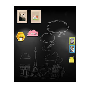 飞博士黑色60*90cm磁性黑板墙贴可移除儿童画板创意涂鸦墙环保可擦写无尘黑板磁吸家用上学生磁力小黑板
