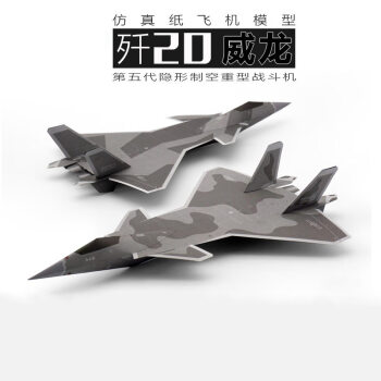 歼20战斗机模型歼20威龙纸折飞机第五代隐形战斗机仿真纸飞机模型歼20