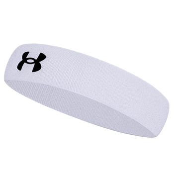 安德玛（Under Armour）运动发带男女止汗带吸汗头带跑步导汗带篮球防汗头巾箍护额 白色