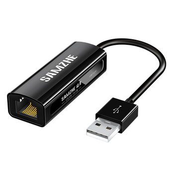 山泽 USB转网口网线转接头有线网卡百兆RJ45网线转换器 苹果Mac华为笔记本电脑小米外接外置坞免驱动