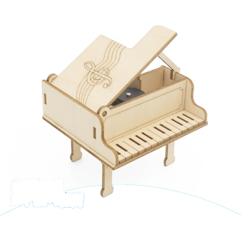 diy儿童手工制作科技小制作木质钢琴音乐盒八音盒小学生科学自制物理