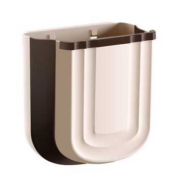 五月花厨房壁挂垃圾桶9L家用橱柜门壁挂式卫生间客厅悬挂收纳折叠款