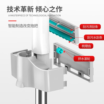 好媳妇 平板拖把35cm两块布免手洗新升级家用办公室不锈钢脱水懒人神器 好媳妇 平板拖把35cm两块布免手洗新升级家用办公室不锈钢脱水懒人神器