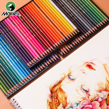 【全网低价】马利(Marie's)油性彩铅72色 盒装学生儿童绘画涂色填色彩色铅笔 加粗笔芯原料饱满上色均匀C7524-72 速写 马克笔绘画