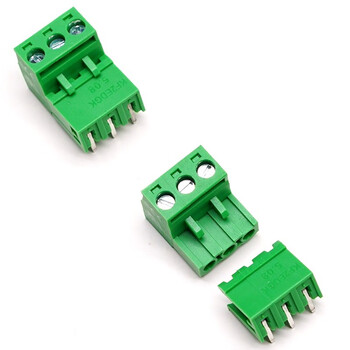 丢石头 KF2EDGK 5.08mm间距 3PIN 弯针款 插拔式接线端子 每件10套（插座+插头） 免焊接