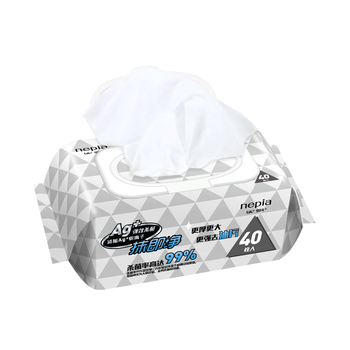 妮飘（Nepia）厨房湿巾纸巾40抽*1包去油污懒人抹布除菌99%抹即净带盖抽纸