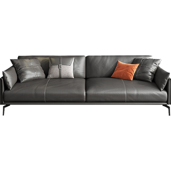 香尔特意式办公沙发简约现代商务接待会客北欧办公室休闲组合西皮1+3