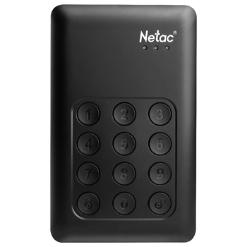朗科（Netac）1TB 移动硬盘 K390安全系列 USB3.0 2.5英寸 黑色 独立按键硬件加密 隐私保护理想搭档