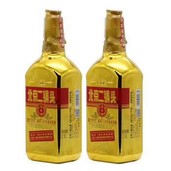 永丰牌北京二锅头出口型小方瓶永丰二锅头白酒纯粮酿造大金狗金瓶50度