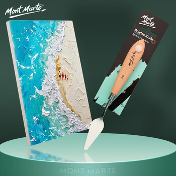 蒙玛特(MontMarte)刮刀10号美术水粉丙烯油画绘画调色刀画画颜料肌理刀尖头铲刀工具套装MCG0061美术写生