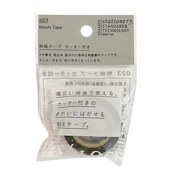 STALOGY赠品STALOGY手账和纸胶带 黑色15mm*8m（附分割器）简约DIY手帐素材贴纸装饰用品【日本进口】