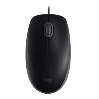 罗技（Logitech）M110 鼠标 有线鼠标 办公鼠标 轻音鼠标 对称鼠标 黑色 